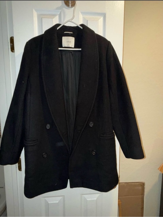 Aritzia Jackets & Blazers - Aritzia Wilfred Black Pea Coat Size M